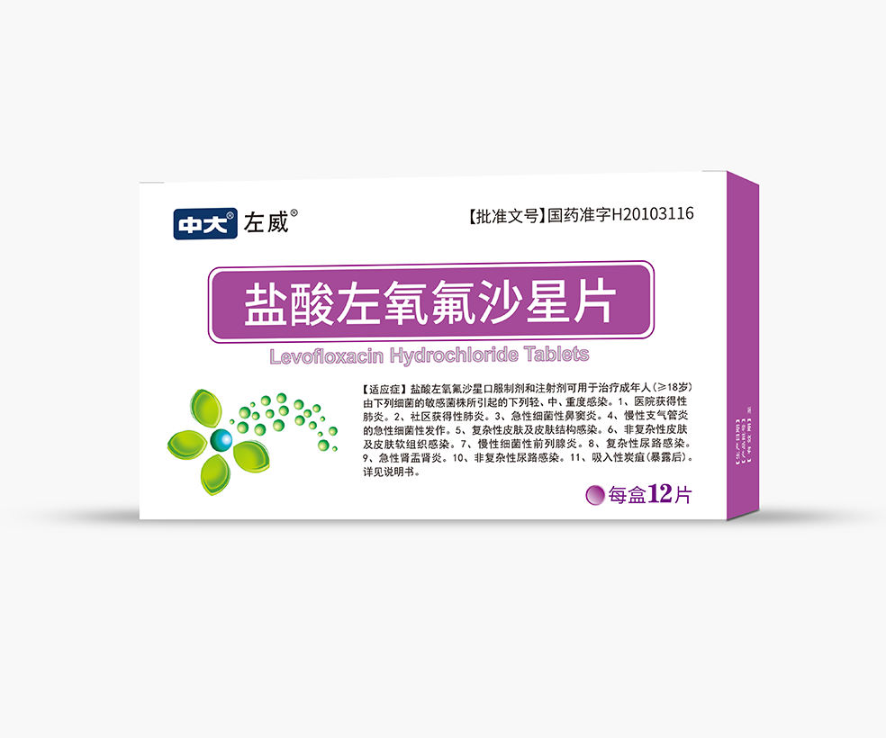 盐酸左氧氟沙星片——0.1g*12片